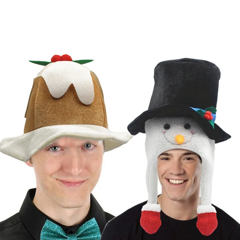 

Unisex Men Xmas Santa Claus Christmas Pudding Cap Santa Claus Hats Women Snowman Christma Hat