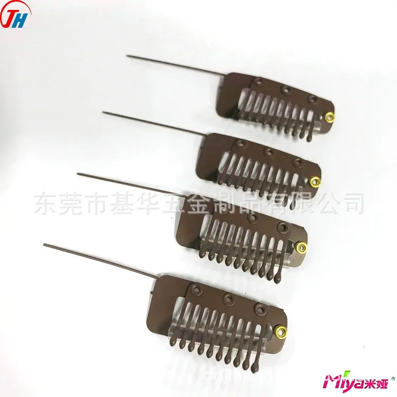 10 pz/20 pz/50 pz clip nell'estensione dei capelli parrucca clip per capelli umani frangia snap clip di capelli per estensioni pettine in metallo per chiusura - immagine 3