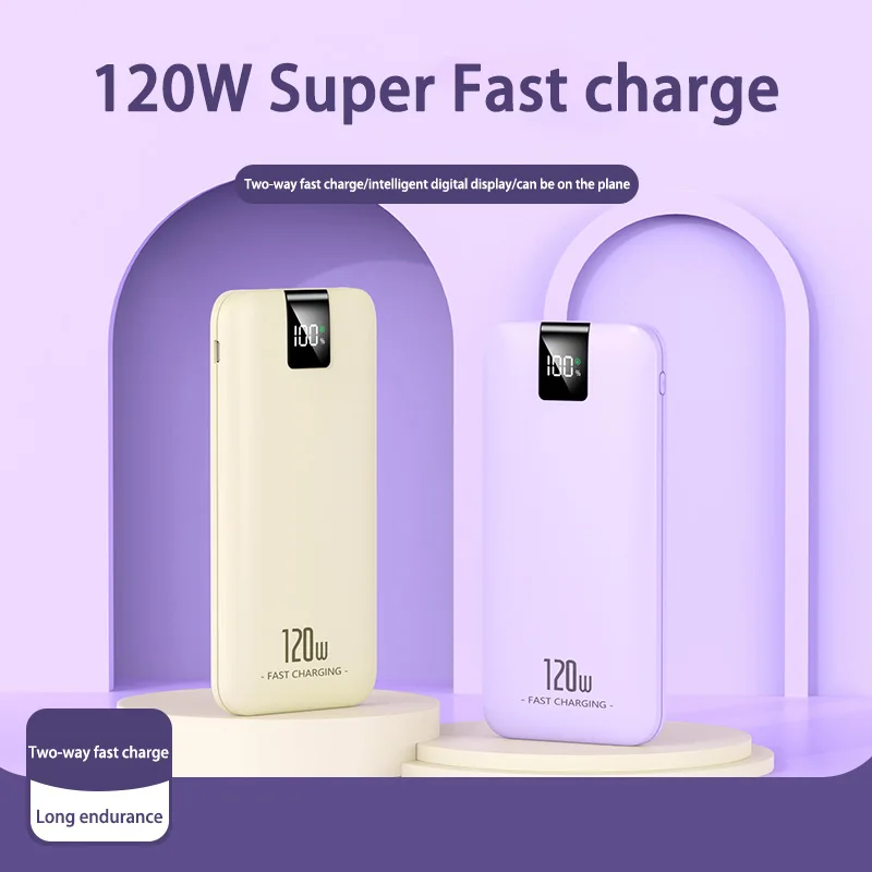 Xiaomi 120W Super Fast Charging Battery 200000mAh Power Bank 100000mAh High Capacity Lightweight Portable Square Digital Display - Image 3