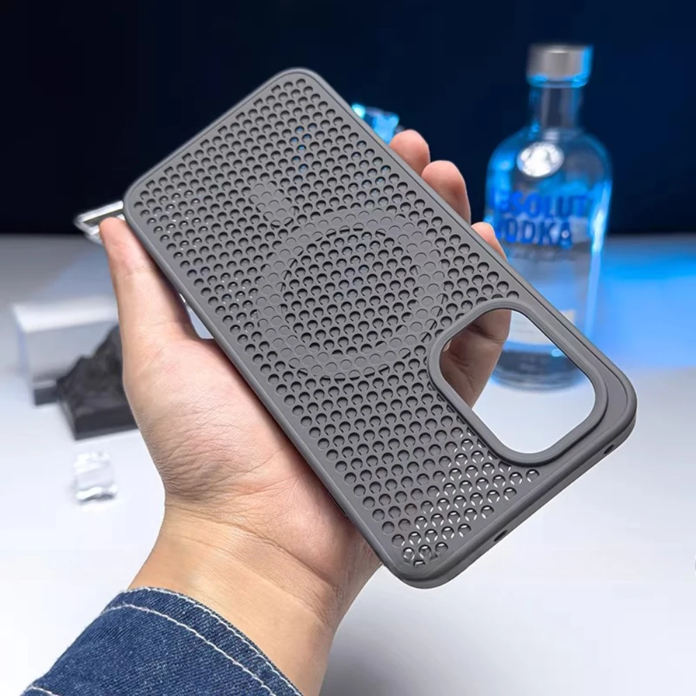 Honeycomb Mesh Silicone Soft Heat Dissipation Phone Case - Enhanced Protection Cover