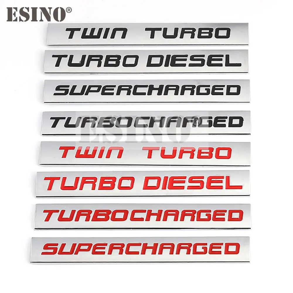 Premium 3D Metal Turbocharged Car Emblem Sticker Badge