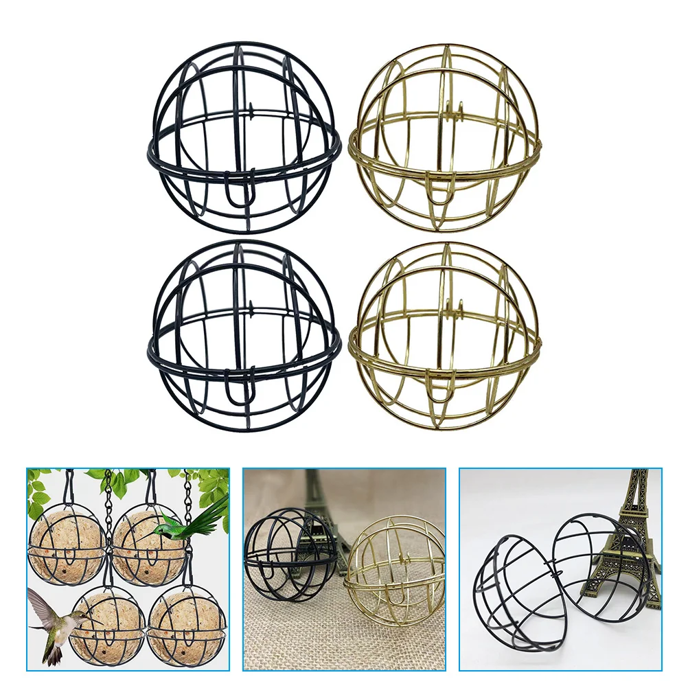

Hanging Food Cage Birdcage Holder Feeder Parrot Fruits Metal Fixing Hummingbird Outdoor Decor