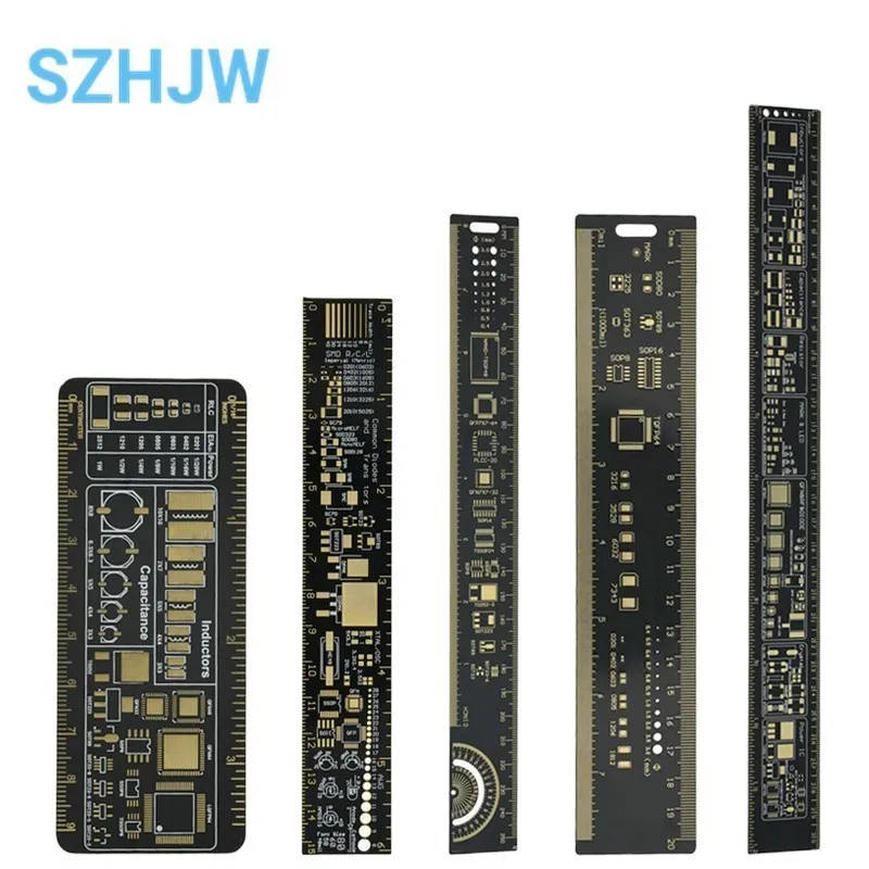 5 Tipo 9Cm 15Cm 20Cm 25Cm 30Cm Righello Pcb Strumento Di Misurazione Multifunzionale Resistore Condensatore Chip Ic Smd Diodo Transistor