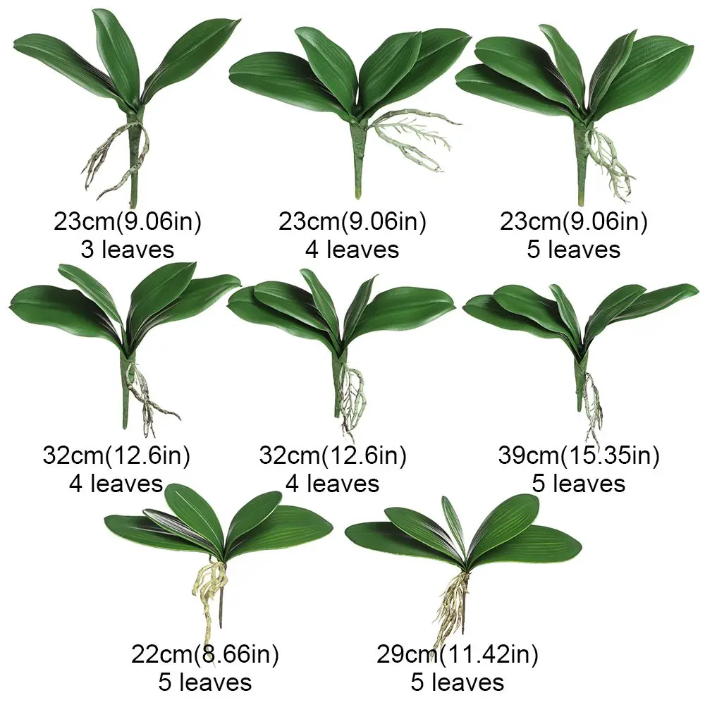 Artificial Plastic Green Orchid Leaves for Home Party Decoration