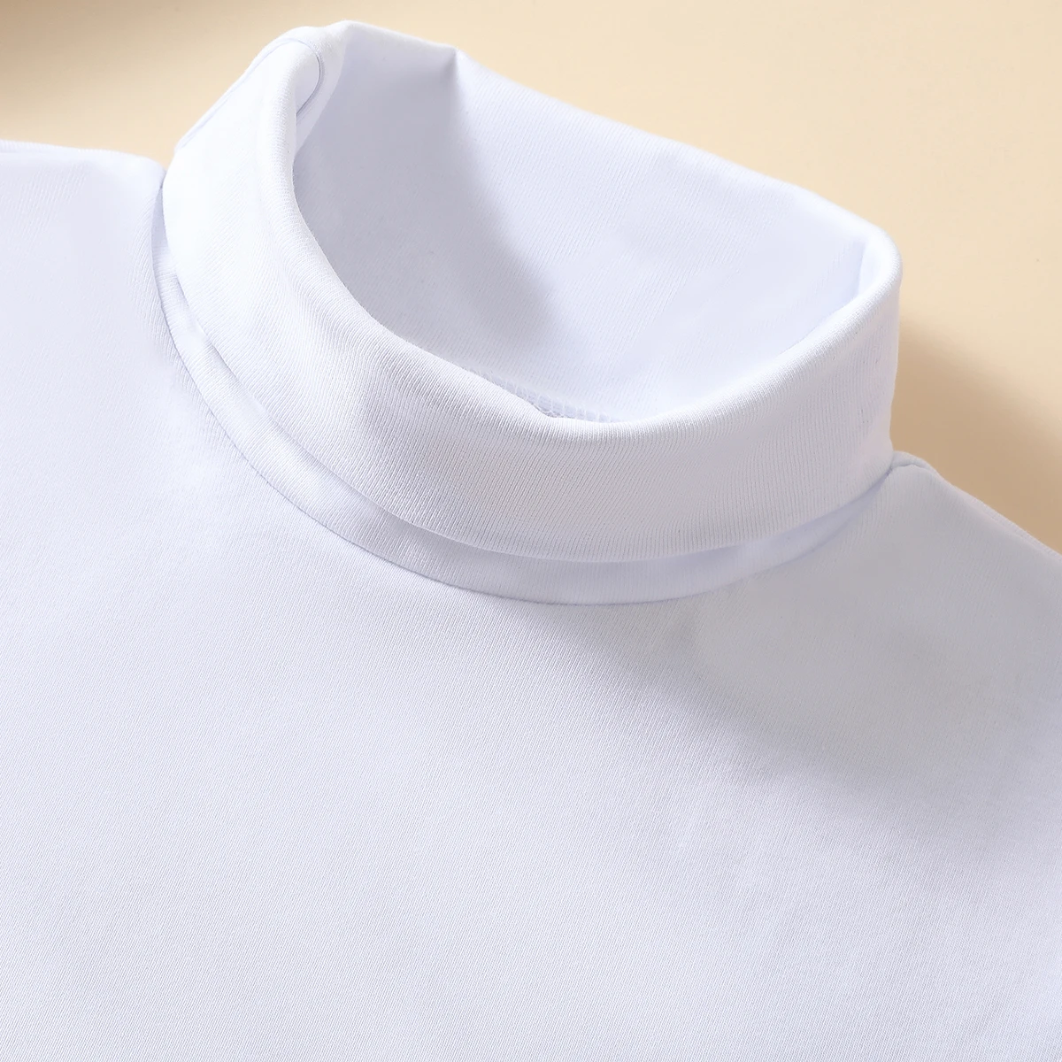 Gestrickter High Neck Fake Collar Damen modischer und vielseitiger warmer Nackenschutz schal elastischer Jersey Roll kragen pullover – Detail 6