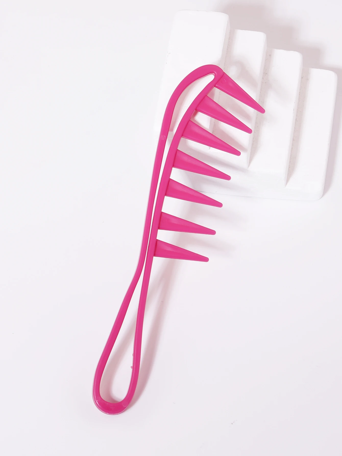 plastic men's oil comb wide toothed shark comb hair clipper curly hair salon styling for real wigs 1pc