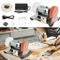 110V/220V Mini Electric Belt Sander DIY Polishing Grinding Machine Cutter Edges Sharpener Multifunctional Grinder Power Tool 2