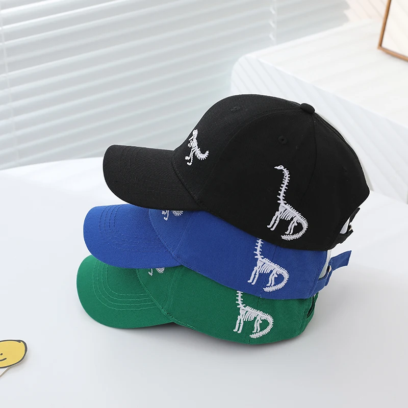 Children's Sports Hats School Baby Boys Baseball Summer Embroidered Dinosaurs Outdoor Kids Caps for 2-8Years Adjustable
