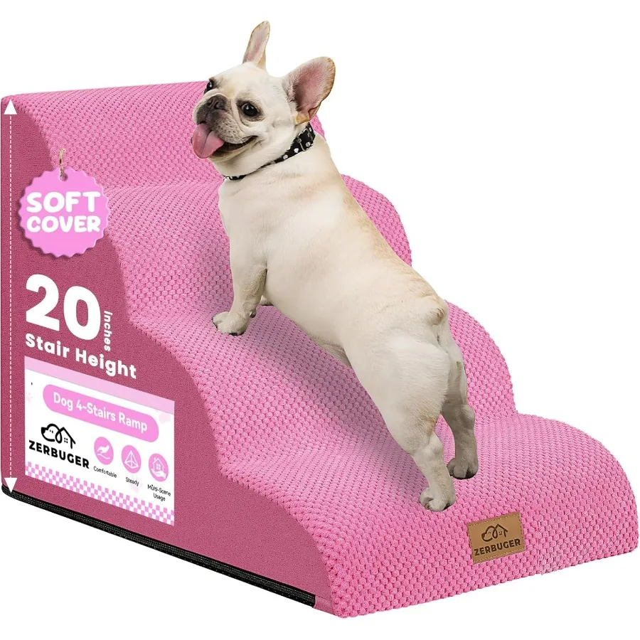 Durable Dog Ramp and Cat Stair for Beds