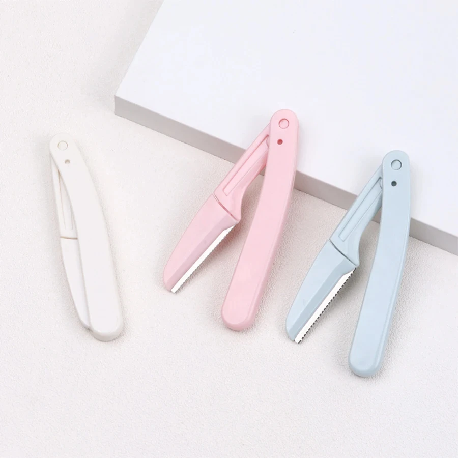 Colorful Foldable Eyebrow Trimmer Macro Detachable Blade Eyebrow Scraper Portable Convenient For Eyebrow Trimming Beauty Tool 3