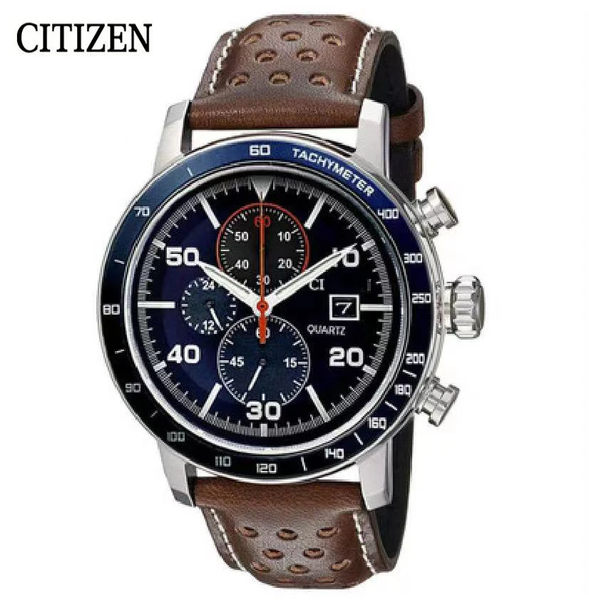 Citizen Men Watches 2022 Luxury Trend Orologio Al Quarzo Calendario Luminoso Cinturino Multifunzione Impermeabile Fancy Round Stainless