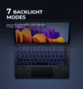 Keyboard Case for Samsung Galaxy Tab S9 FE10.9" /S9 11" with Magnetic Floating Cantilever Stand Multi-Touch Trackpad Pen Holder 4