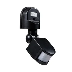 Automatic Infrared Motion Sensor Light Switch - Indoor/Outdoor Wall Mount with Adjustable Timer (Black)