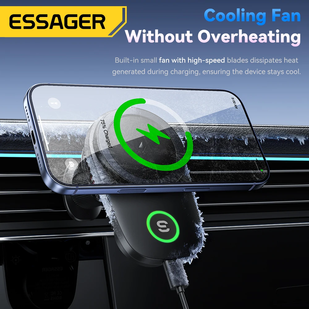 Essager Magnetic Car Phone Holder Air Vent Car Phone Stand For Magsafe iPhone 17 16 15 Pro Xiaomi Samsung Strong Magnet Holder