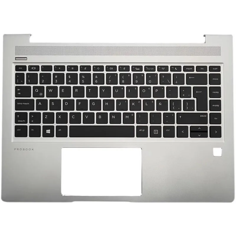 

14 inch Palmrest Topcase With Backlight Backlit Keyboard Spanish SP Layout For HP 445 440 G7 Silver Color