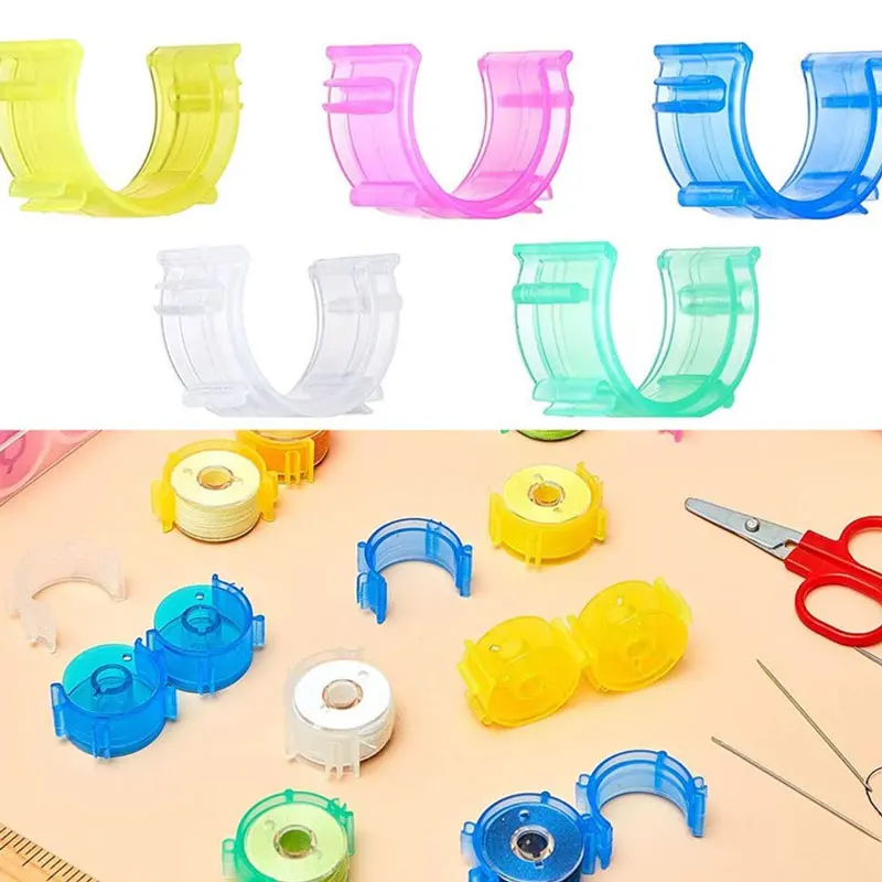 

20/50Pcs Sewing Bobbin Clips Plastic Bobbins Thread Spool Holder Clamps for Sewing Machine Embroidery Quilting Accessories