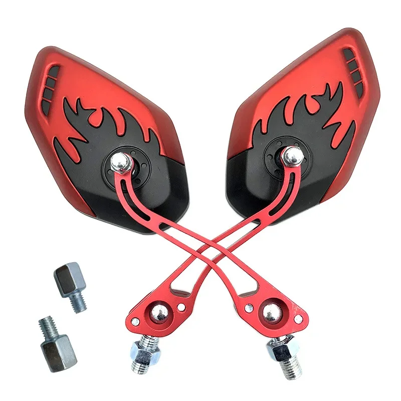 2PCS 8mm/10mm 범용 오토바이 백미러 현기증 방지 모토 액세서리 CNC 백미러 사이드 미러 장착 도구 볼트
