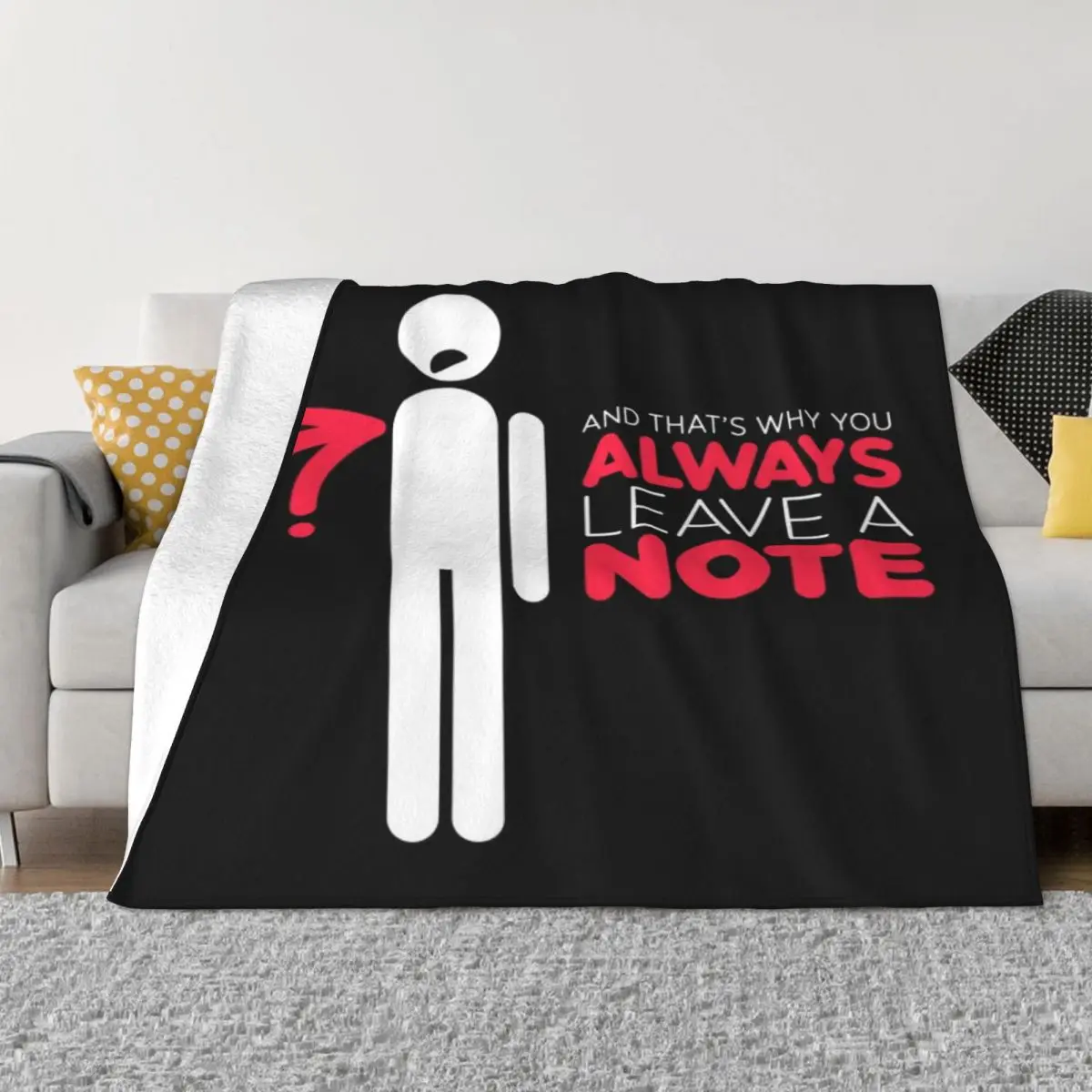 

Always Leave A Note Soft Micro Fleece Blanket Customizable Comfortable For Bedroom Multi Styles