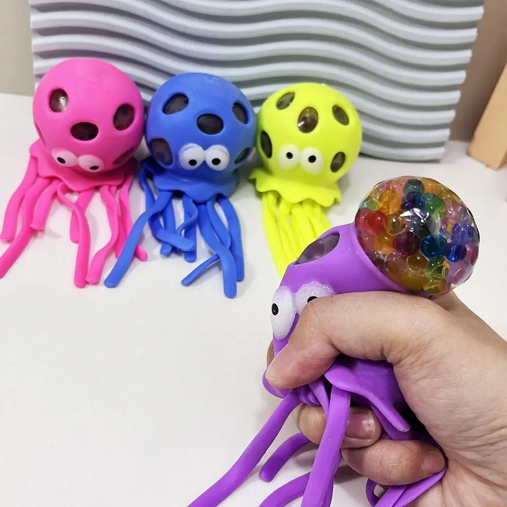 

Sensory Toys Octopus Squi shy Stress Balls Stress Relief Sea Animal Squeeze Ball Color Random Water Beads Sensory Balls Kids