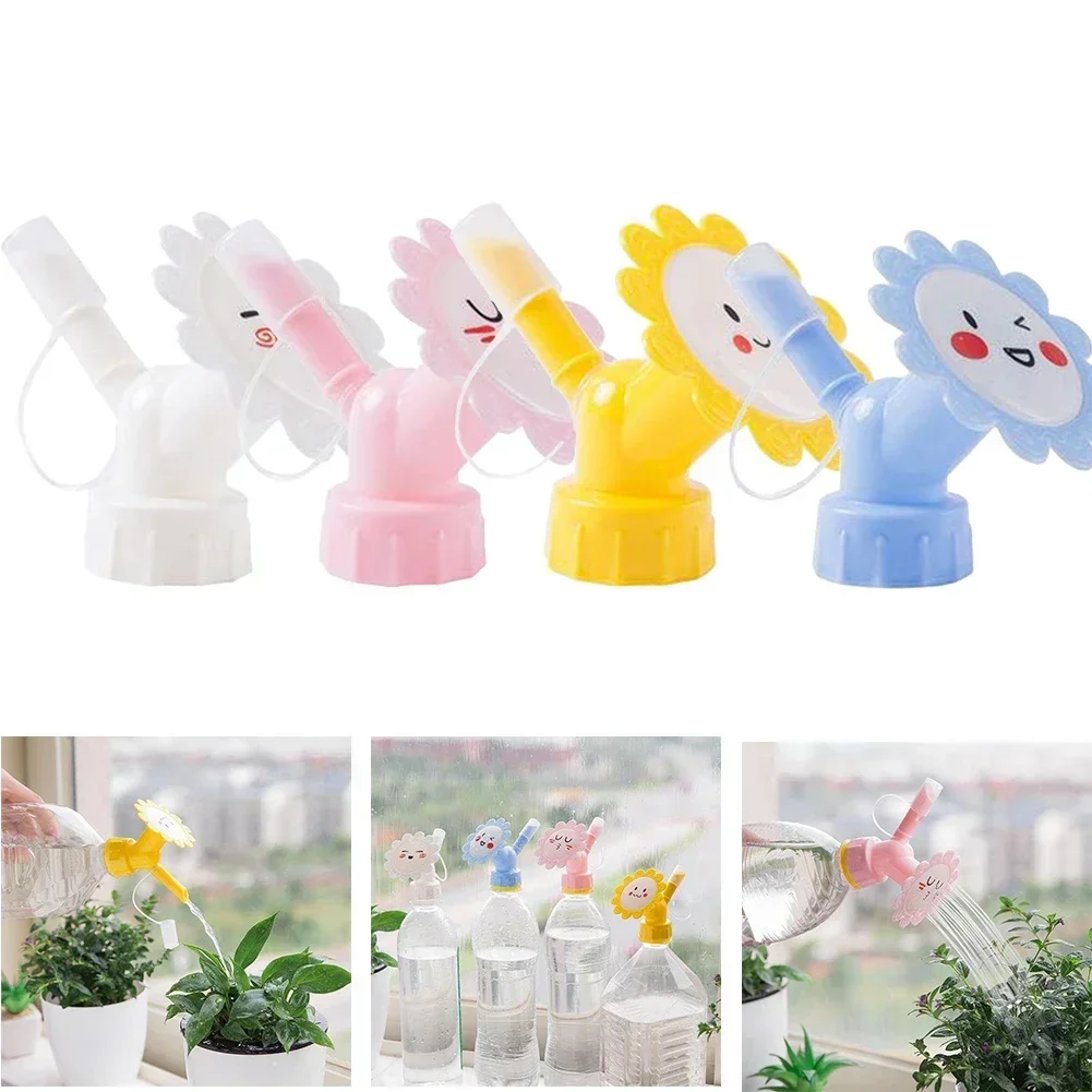 Double Head Bottle Cap Sprinker Home Garden Mini Watering Can Water Spout Bottle Water Pots Irrigation Gardening Tools