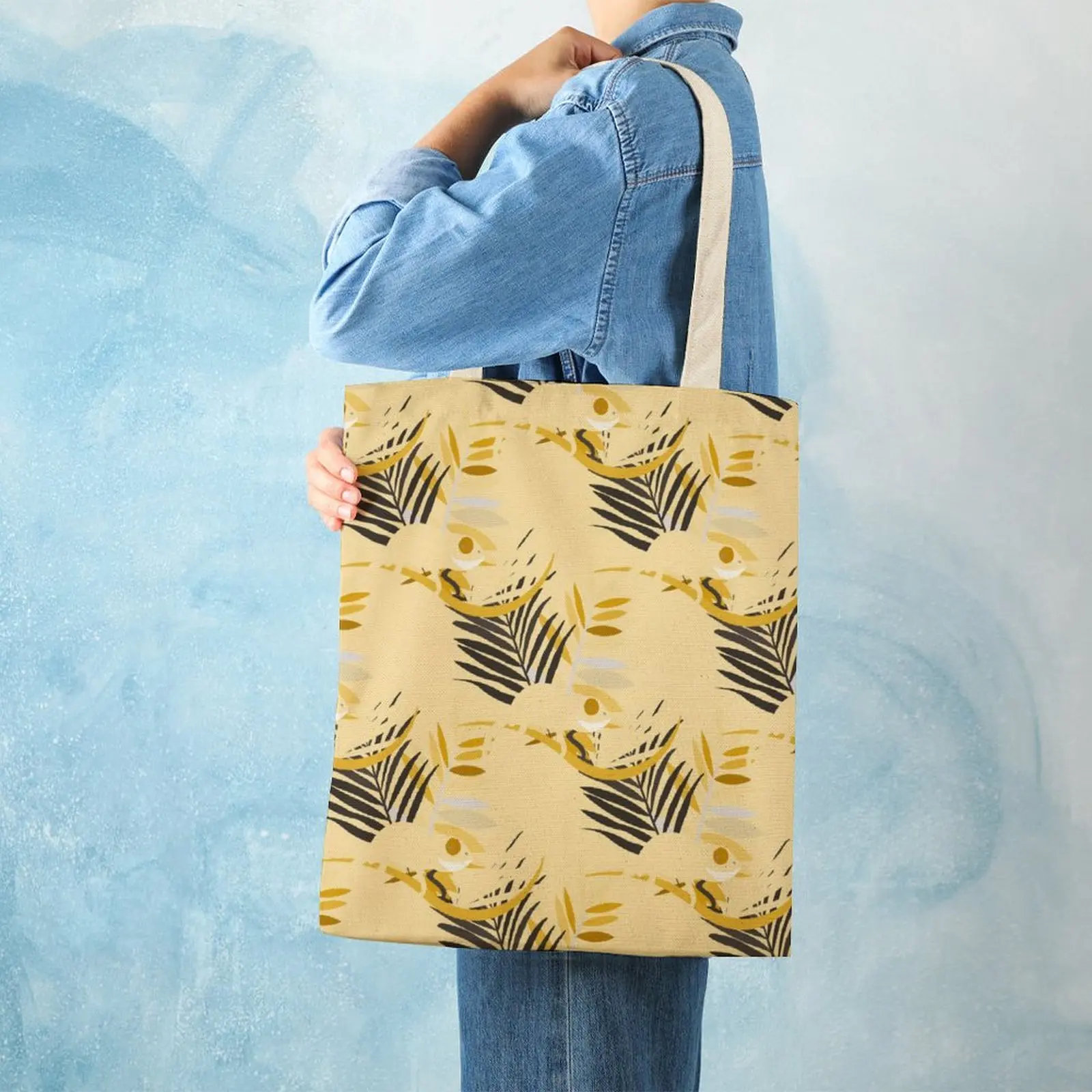 Customized Pattern Tote Shopping Bag for Women 2023 Shoulder Bag Reusable Shopping Purses Fashion Big Size Handbag Tote
