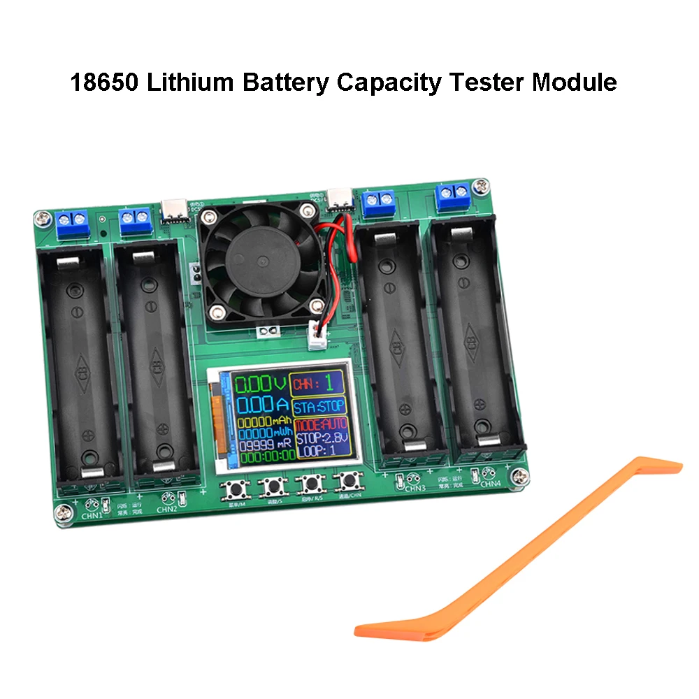 Typec 18650 Lithium Battery Capacity Tester Module Mah Mwh Digital
