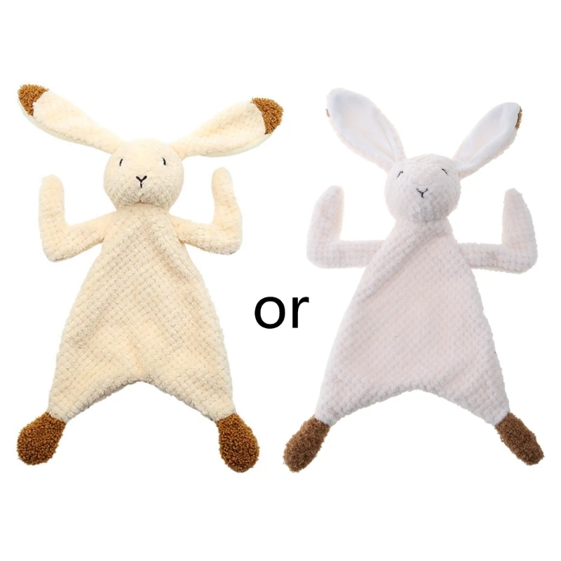 

Baby Security Blanket Soothing Appease Towel Soft Animal Rabbit Plush for Doll Teething Bib Infants Comfort Sleeping Nur