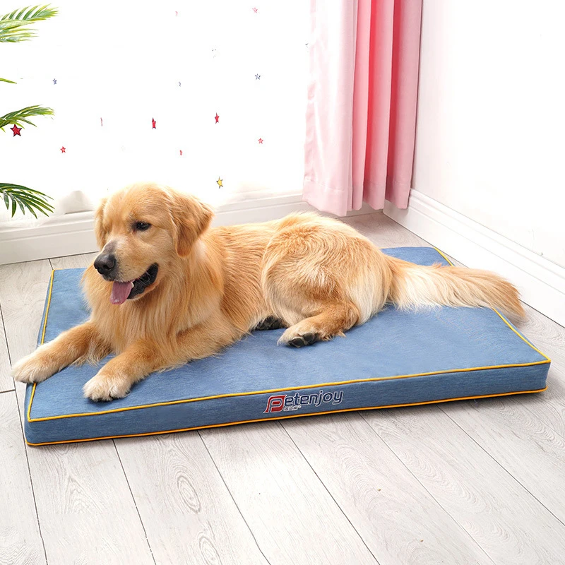 

2022 New Dog Cushion Big Puppy Bed Mat Non Slip Kennel Mattress Soft Medium Large Pet Sleeping Bed Pad