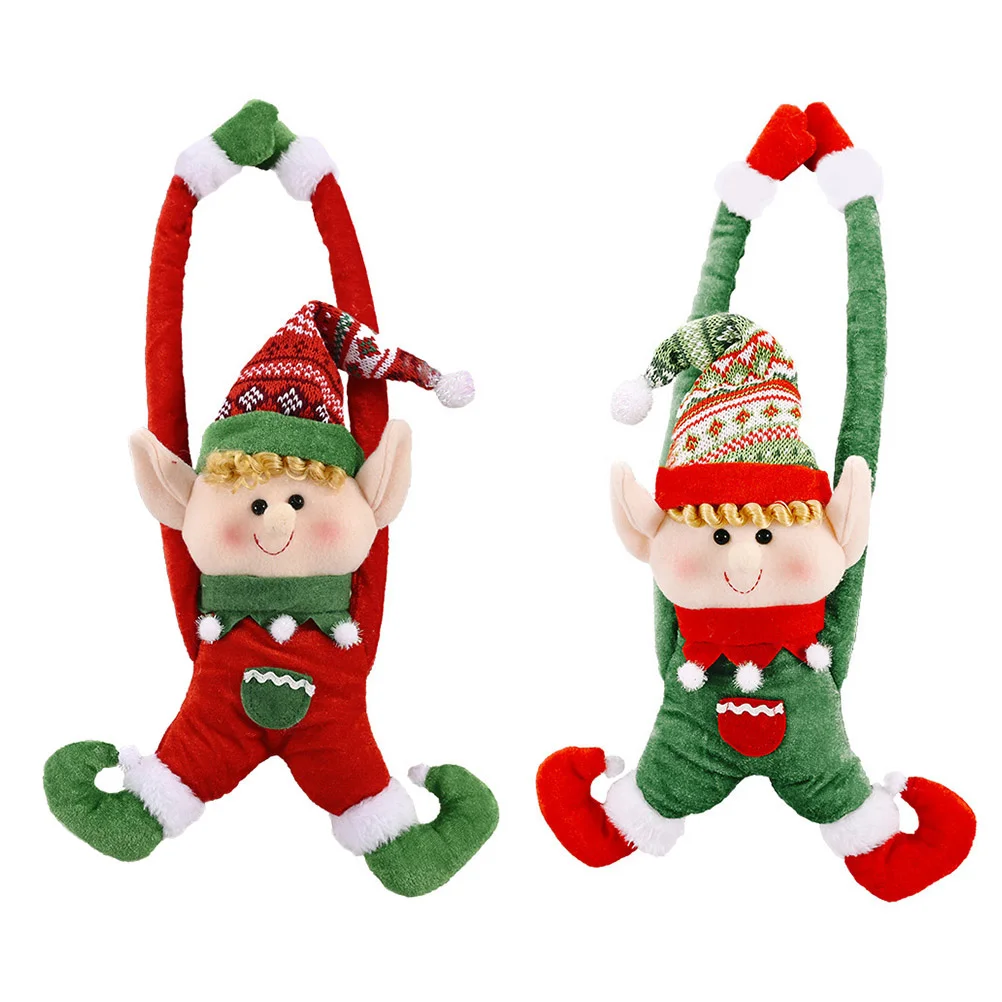 

2pcs Christmas Festival Curtain Buckle Elf Curtain Buckles Adorable Door Pendant