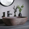 Ceramic Table Sink Porcelain Countertop Vessel Sink For Bathroom Balcony Lavatory Washbasin Above Counter Vanity Bowl Art Basin 2