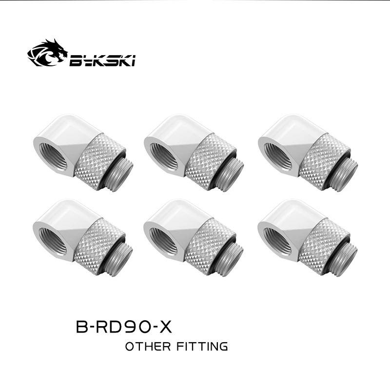 Bykski Peças Lote g1 Rotativo de 45 90 Graus Encaixe de Compressão de Refrigeração de Água Cotovelo Adaptadores de Conector de Bronze B-rd90-x B-rd45-x - Imagem 6