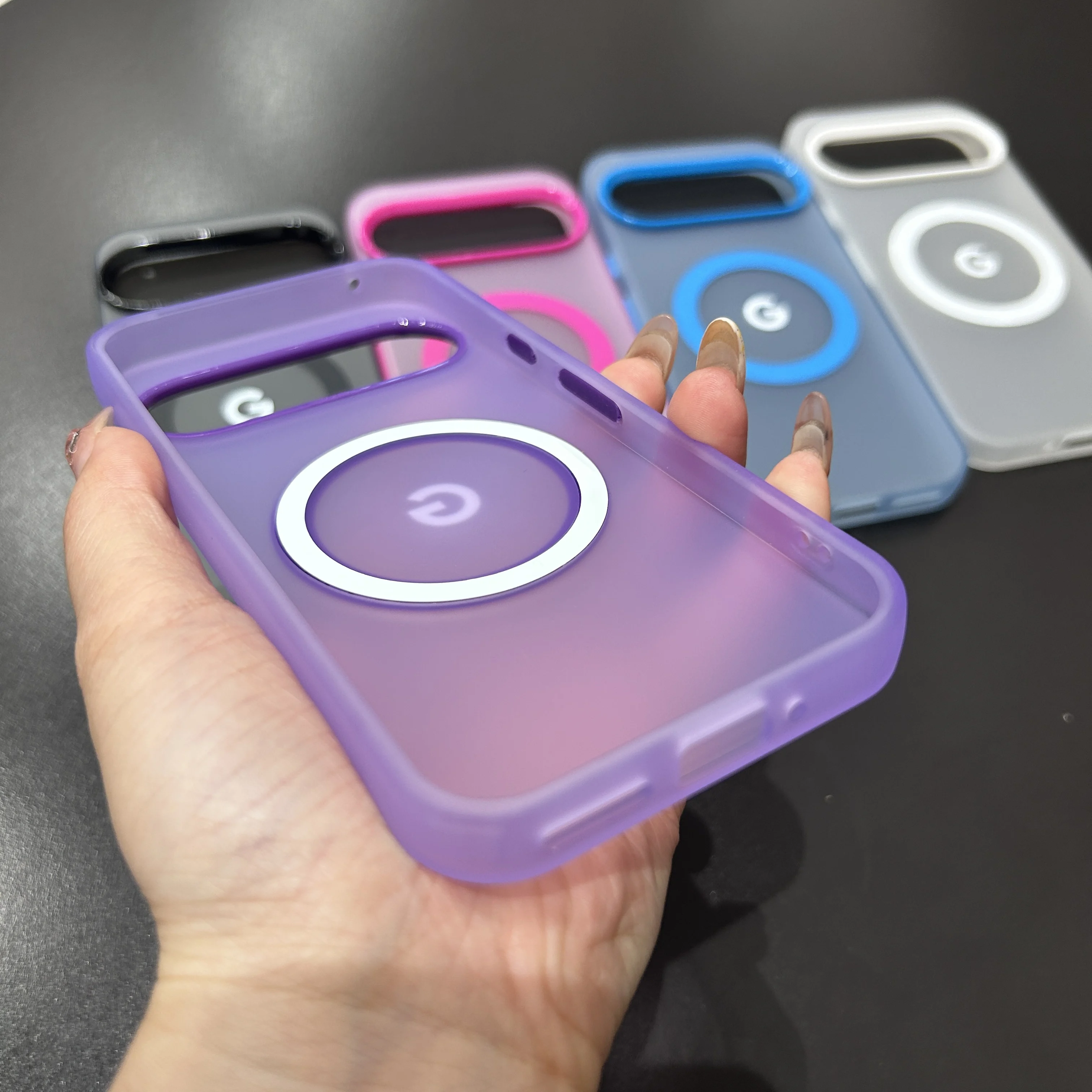 Matte Candy Color Soft Silicone Phone Case with Magsafe Wireless Charging Compatibility