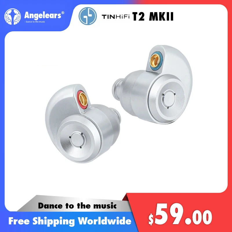 

TIN HIFI T2 MKII High-Definition Balanced Hi-Fi Earphone Wired Earbuds IEMs with Detachable IEM Cable for Musicians