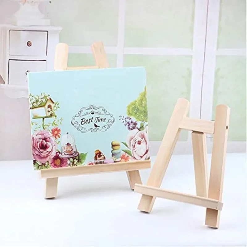 1pc, Elegant Wooden A-Frame Display Stand for Artwork, Photos, and Signs - Perfect for Small Tabletops