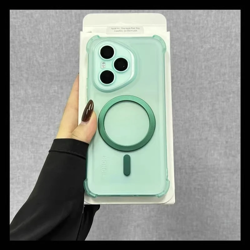 Airbag Shockproof Magnetic Wireless Charging Clear Phone Case with Magsafe