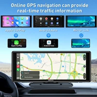 ESSGOO Autoradio universel portable 10,26 pouces HD écran tactile Airplay Navigation GPS WIFI Apple CarPlay Android Auto Lecteur vidéo multimédia MP5 Mirror Link BT Contrôle vocal AUX Émetteur FM Large compatibilité 3