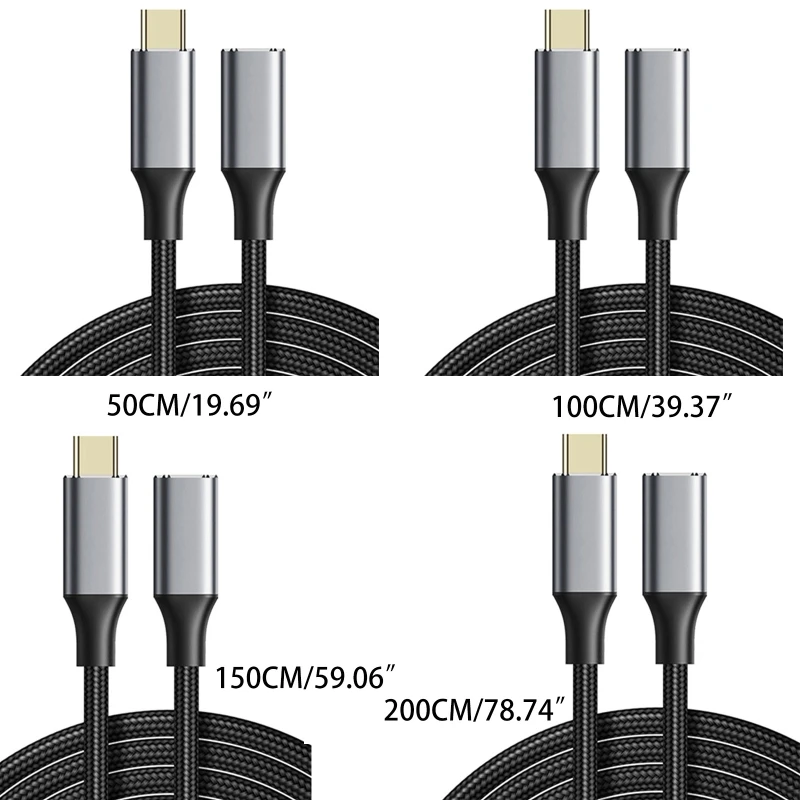 

2024 New USB C Extension Cable USB3.1 10Gbps PD100W Cable Male to Female Type C Cable