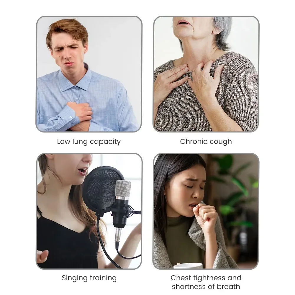 Breath Mucus Removal Device Lung Expander Strengthener Breathing Exercise Respiratory Muscle Trainer Phlegm Relief Clear Therapy