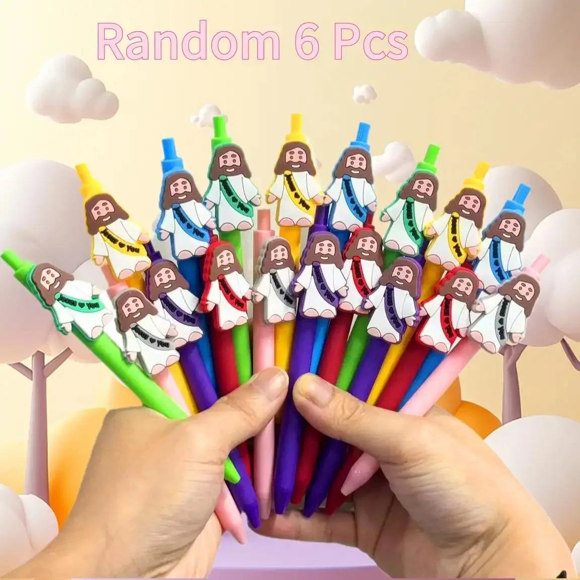 Set of 6/12/18 Fun Faith-Inspired Pens – Cute Design, Perfect for Party Gifts, Classroom Rewards, and Office Supplies