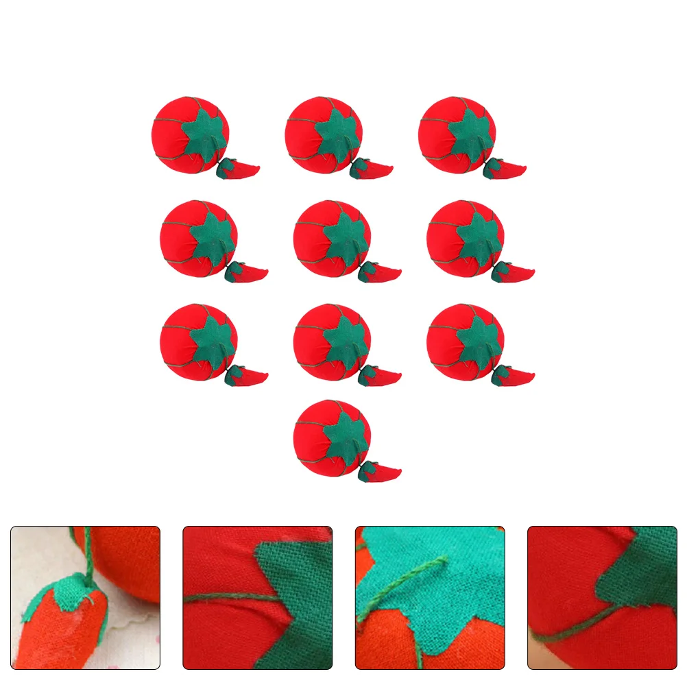 

10Pcs Needle Pin Cushion DIY Adorable Tomato Pin Cushion for Sewing Patchwork