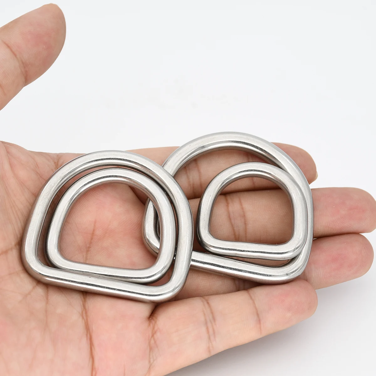 Stainless Steel Dee D Ring Buckle For Webbing Backpack Bag Parts Leather Craft Bag Strap Belt Purse Pet Collar Clasp 1piece