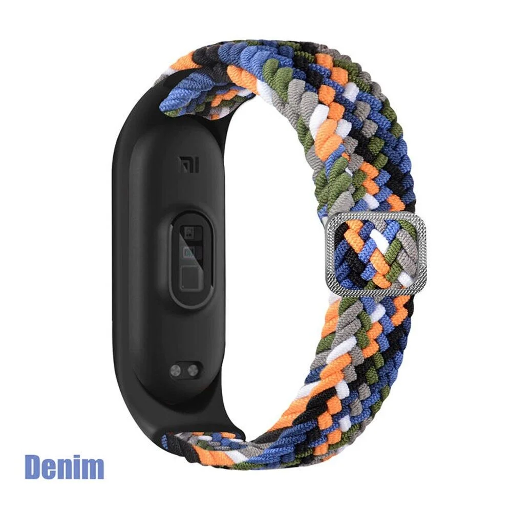 Elastic Adjustable Nylon Braided Wristband Strap - Universal Fit