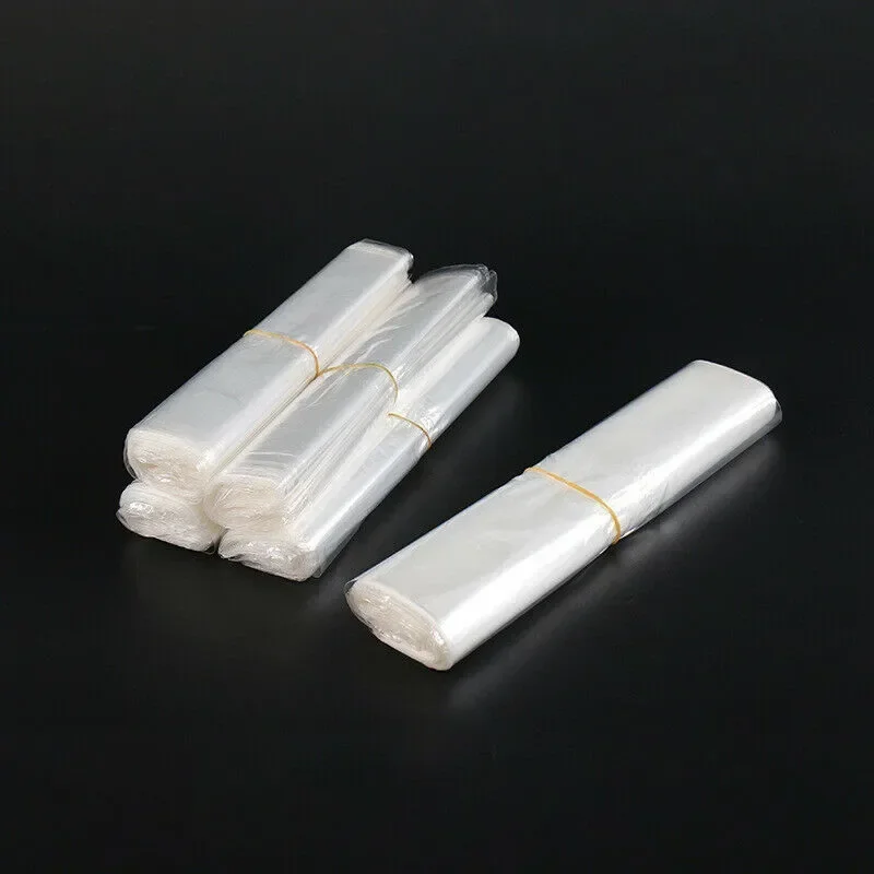 100PCS POF Heat Shrink Bags Quality Heat Shrinkable Film Baby Shoe Bag Transparent Sealing Film Wrap Storage Bag Retail Seal