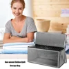 Foldable Blanket Storage Bags Sweater Quilts Organizer with Sturdy Zippers Closet Organizer Large Clear Window & Carry Handles 5