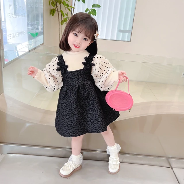 Robe t-shirt à manches longues pour filles, vêtements pour enfants, tenues  d'automne et de printemps, vêtements 2 pièces pour bébé fille, 3 ans, 4 ans,  5 ans, 6 ans, 7 ans - AliExpress