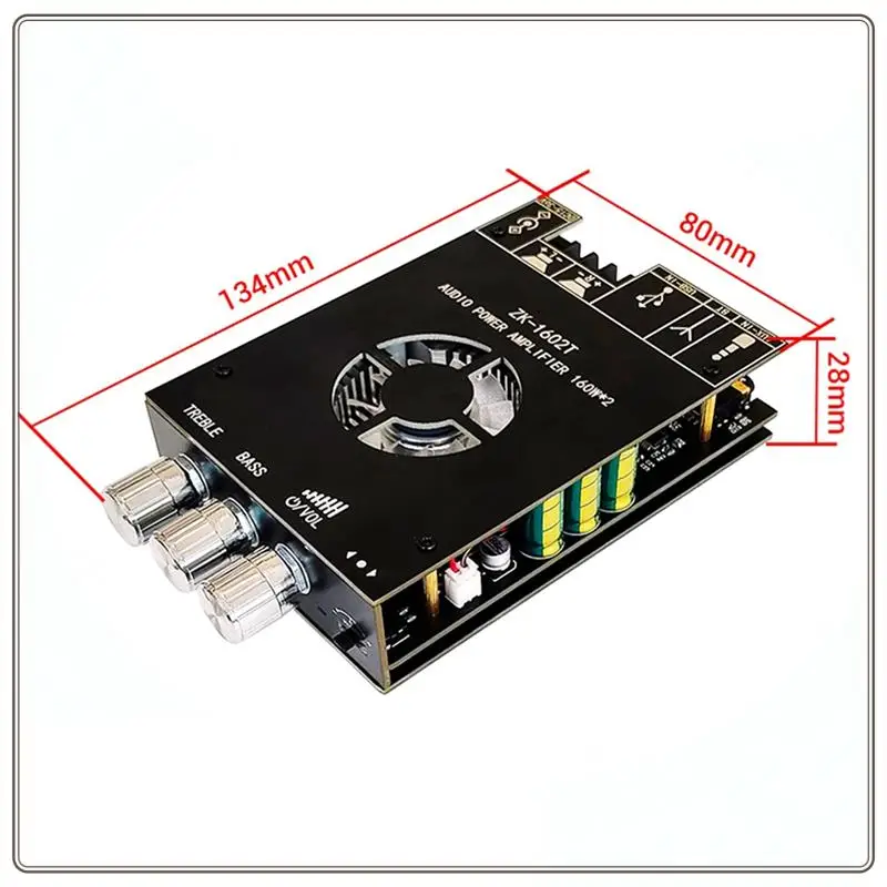 ZK-1602T Bluetooth Audio Power Amplifier Module TDA7498E 160WX2
