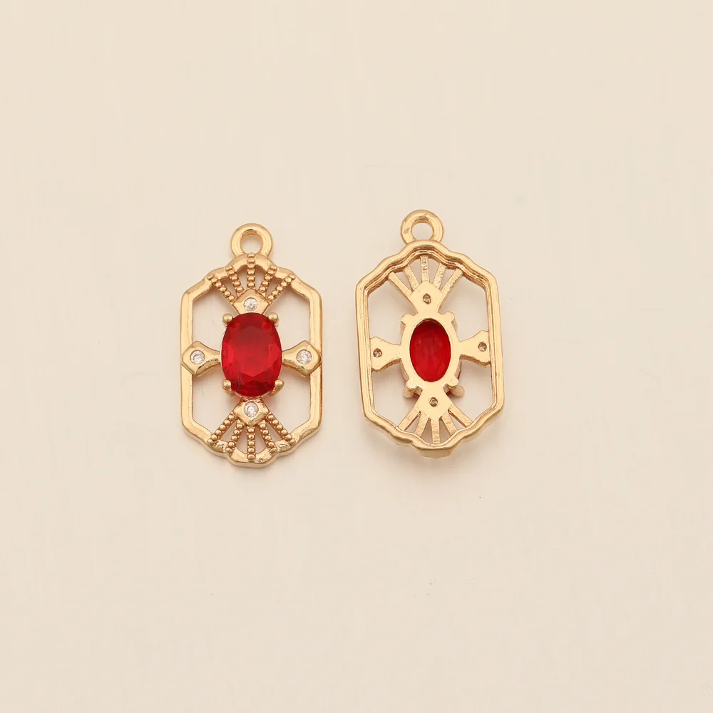 Cordial Design 12*21MM 50Pcs Jewelry Findings & Components/Rhinestone Pendant/Geometry Shape/Hand Made/DIY Making/CZ Charms - cordial