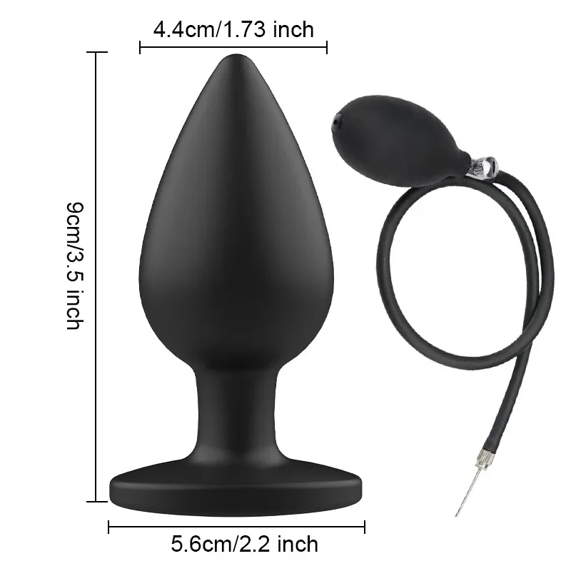 Inflatable Silicone Anal Plug Dilator Expandable Pump Butt Silicone Huge Anus Prostate Massager Anal Sex Toy For Men Couples