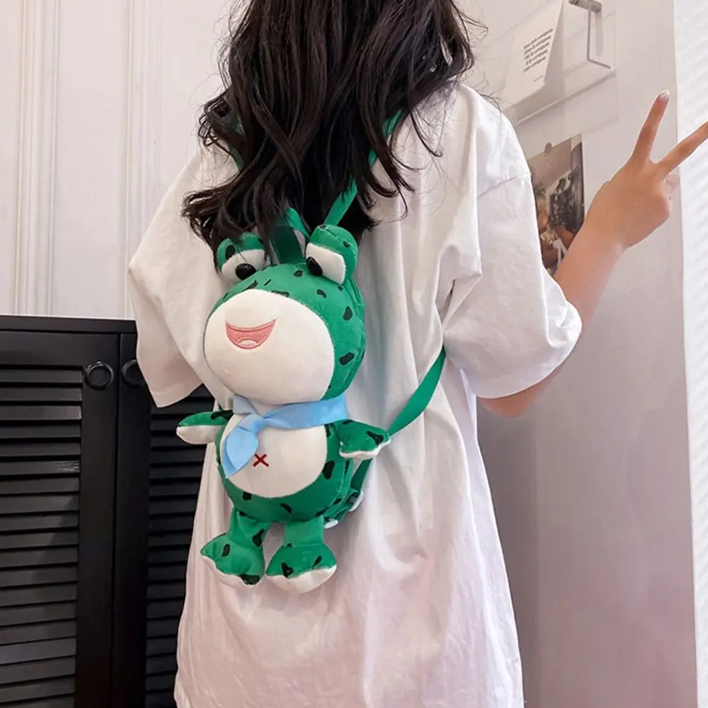 

Cartoon Frog Backpack Creative Big Eyes Animal Animal Shoulder Bag Phone Bag Large Capacity Stuffed Doll Bag Shopping