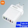Xiaomi Fast Charger 5 Ports PD Type C Quick Charge Phone Charger Adapter For iPhone 15 Pro Samsung Xiaomi Huawei USB C Charger